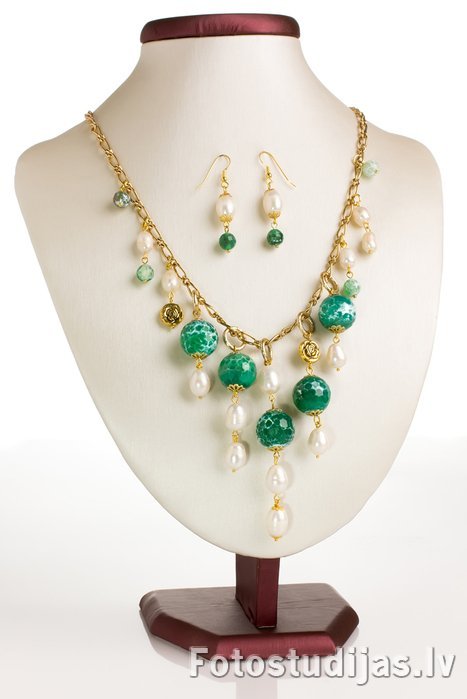 Jewelry photography - costume jewelry bracelet, necklace, earrings