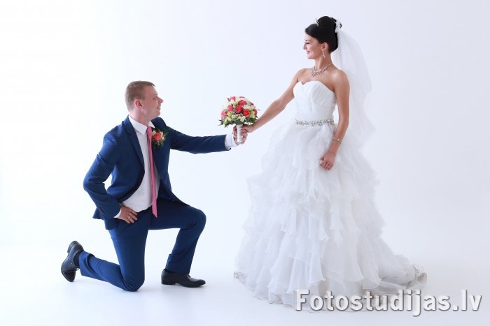 Wedding photoshoot in photostudio